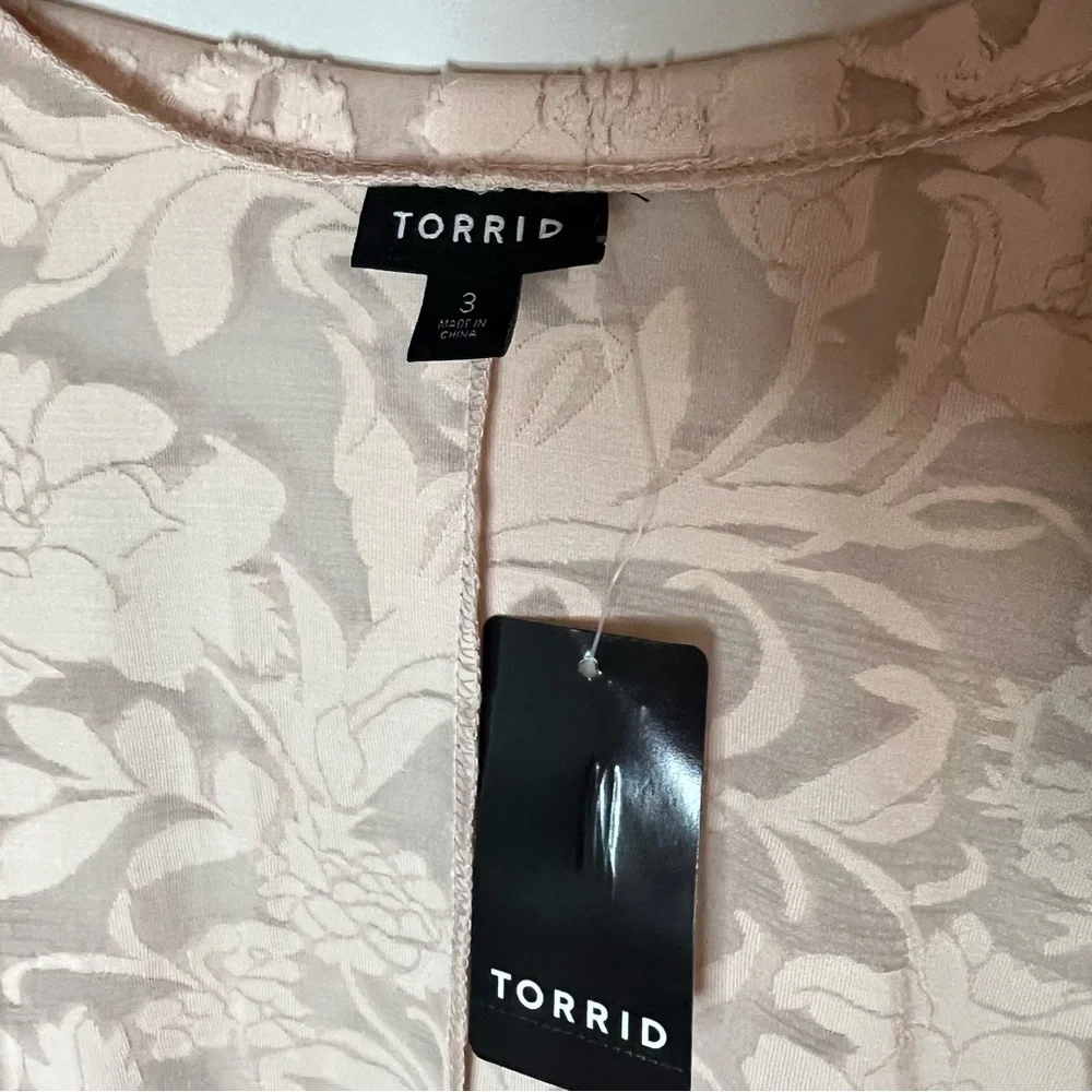 Torrid NEW Slub Kimono High-Low Burnout Sweater Cardigan Sz 3X